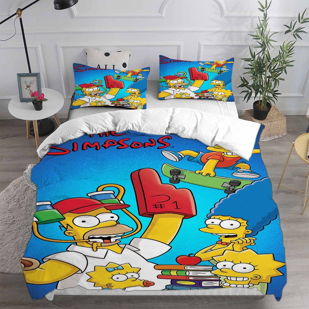 The Simpsons Bedding Sets Gift For Christmas, Thanksgiving, Halloween