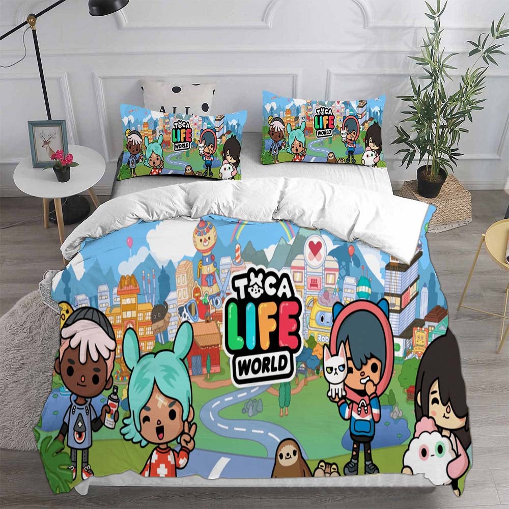 Toca Life World Bedding Sets Gift For Birthday, Halloween, Christmas, Thanksgiving