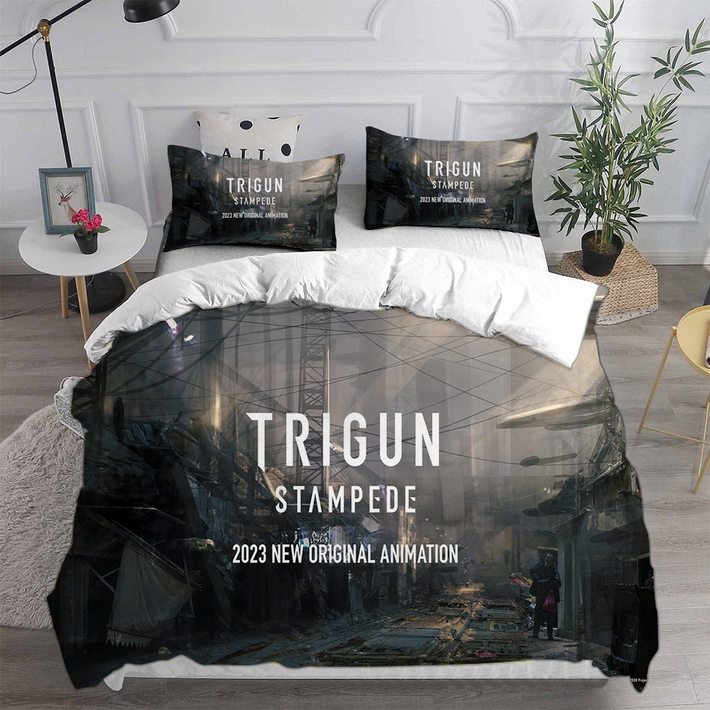 Trigun Stampede Bedding Sets Gift For Christmas, Birthday, Thanksgiving