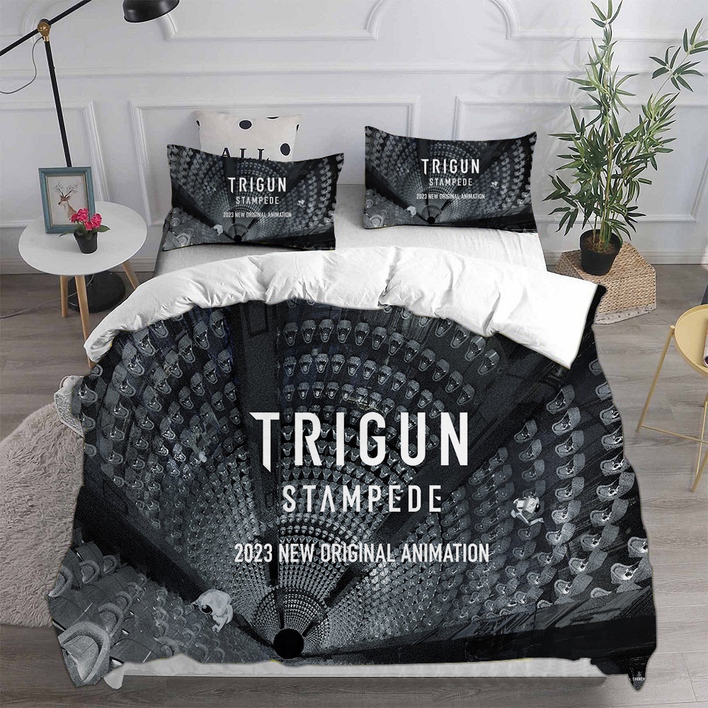 Trigun Stampede Bedding Sets Gift For Christmas, Thanksgiving, Halloween