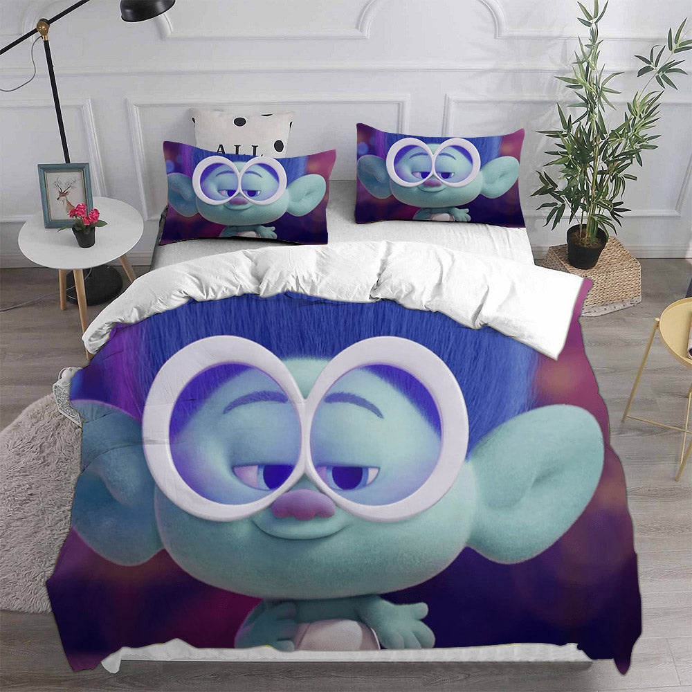 Trolls 3 Decorative Bedding Sets For Fan, Halloween, Christmas, Thanksgiving