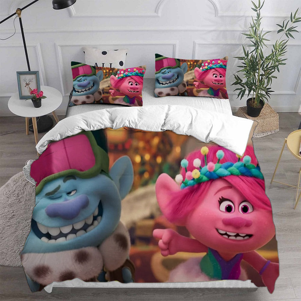 Trolls 3 Bedding Sets Gift For Fathers Day, Halloween, Christmas