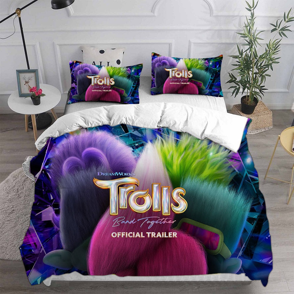 Trolls 3 Bedding Sets Gift For Wife, Husband, Besties