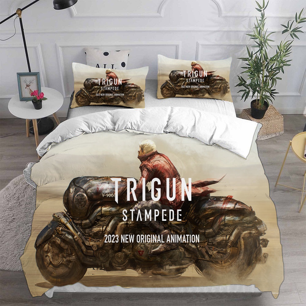 Trigun Stampede Decorative Bedding Sets For Fan, Halloween, Christmas, Thanksgiving