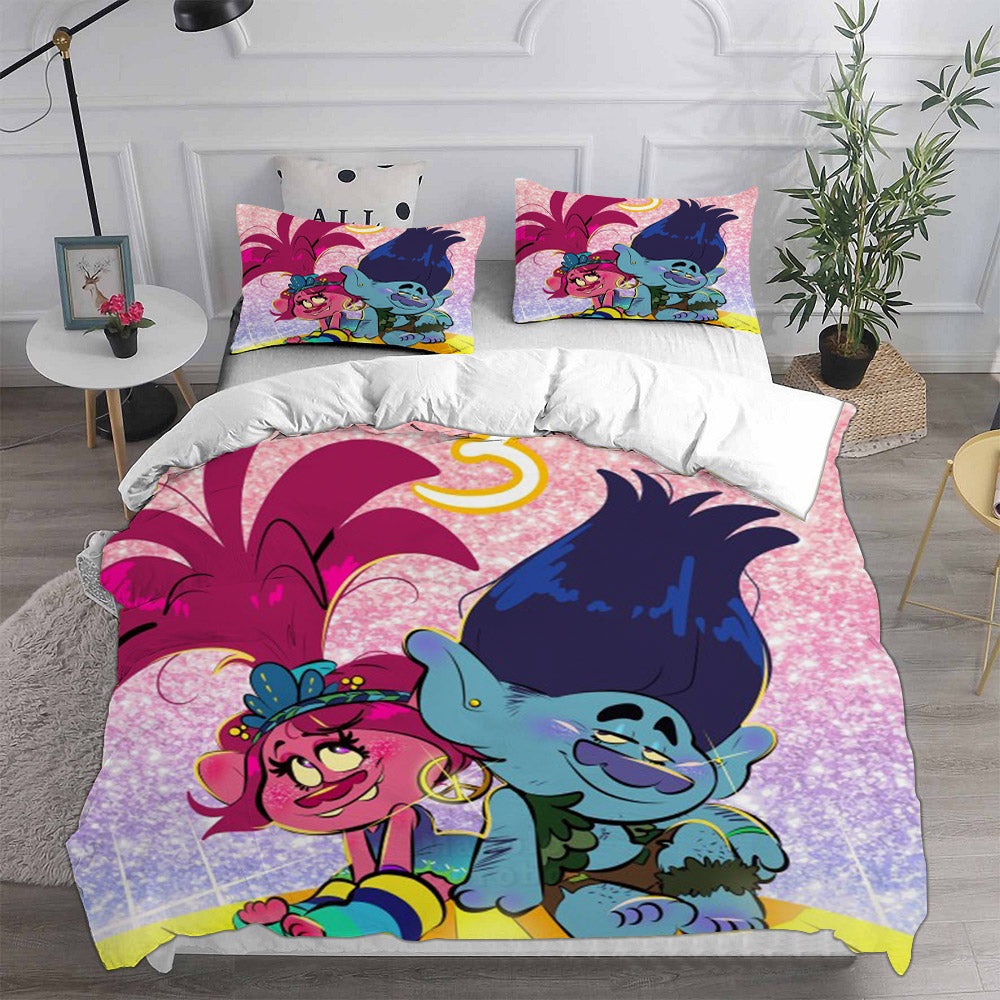 Trolls 3 Bedding Sets Gift For Christmas, Thanksgiving, Halloween