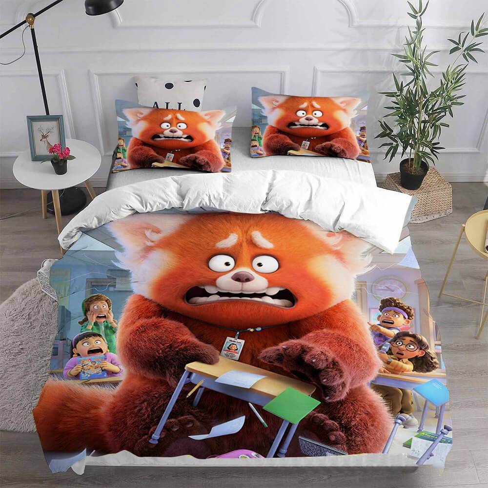 Turning Red Bedding Sets Gifts For Family Members On Christmas, Black Friday