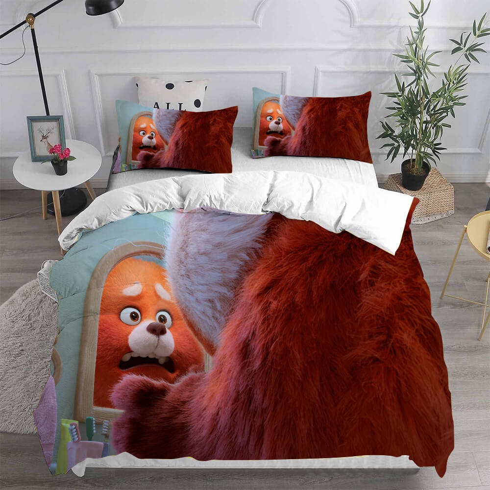 Turning Red Bedding Sets Gift For Wife, Husband, Besties