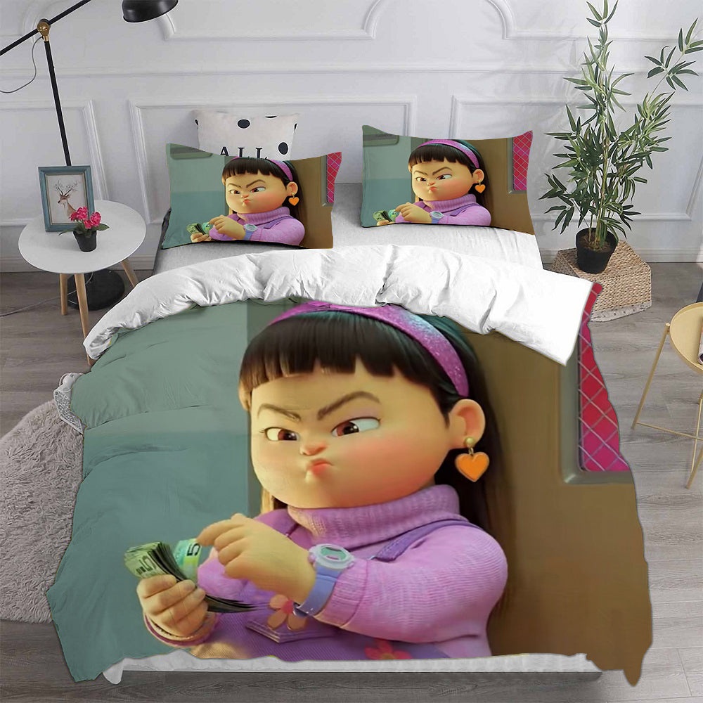 Turning Red Bedding Sets Gift For Fathers Day, Halloween, Christmas