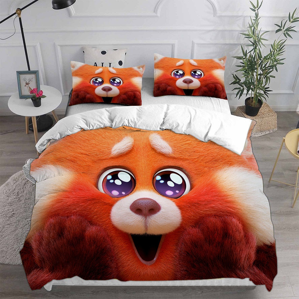 Turning Red Bedding Sets Gift For Christmas, Halloween, Black Friday