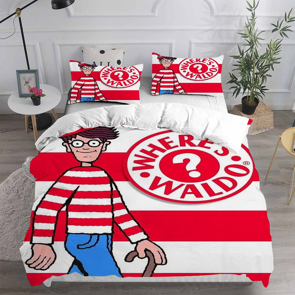 Wheres Wally Bedding Sets Gift For Christmas, Halloween, Black Friday
