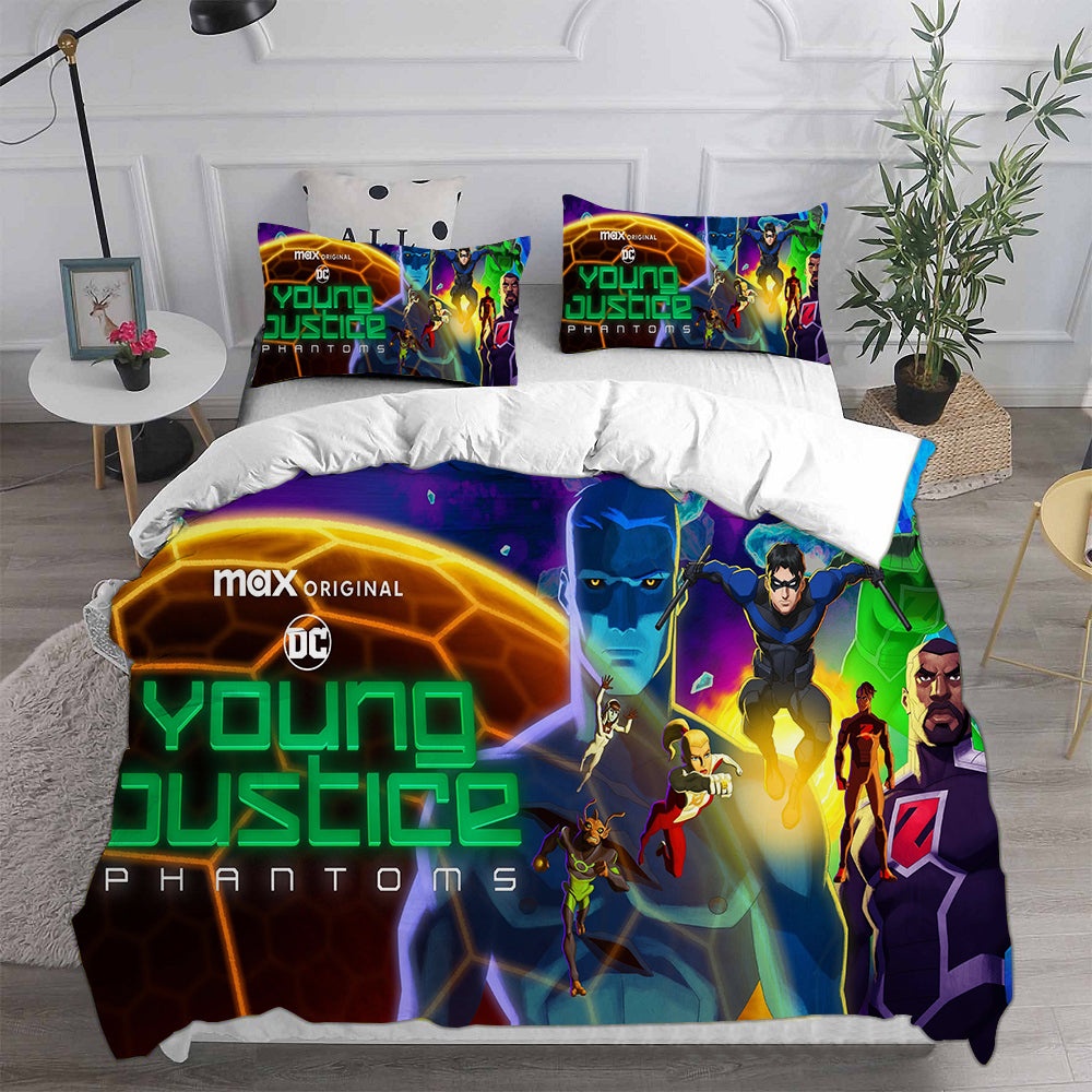 Young Justice Bedding Sets Gift For Christmas, Birthday, Thanksgiving