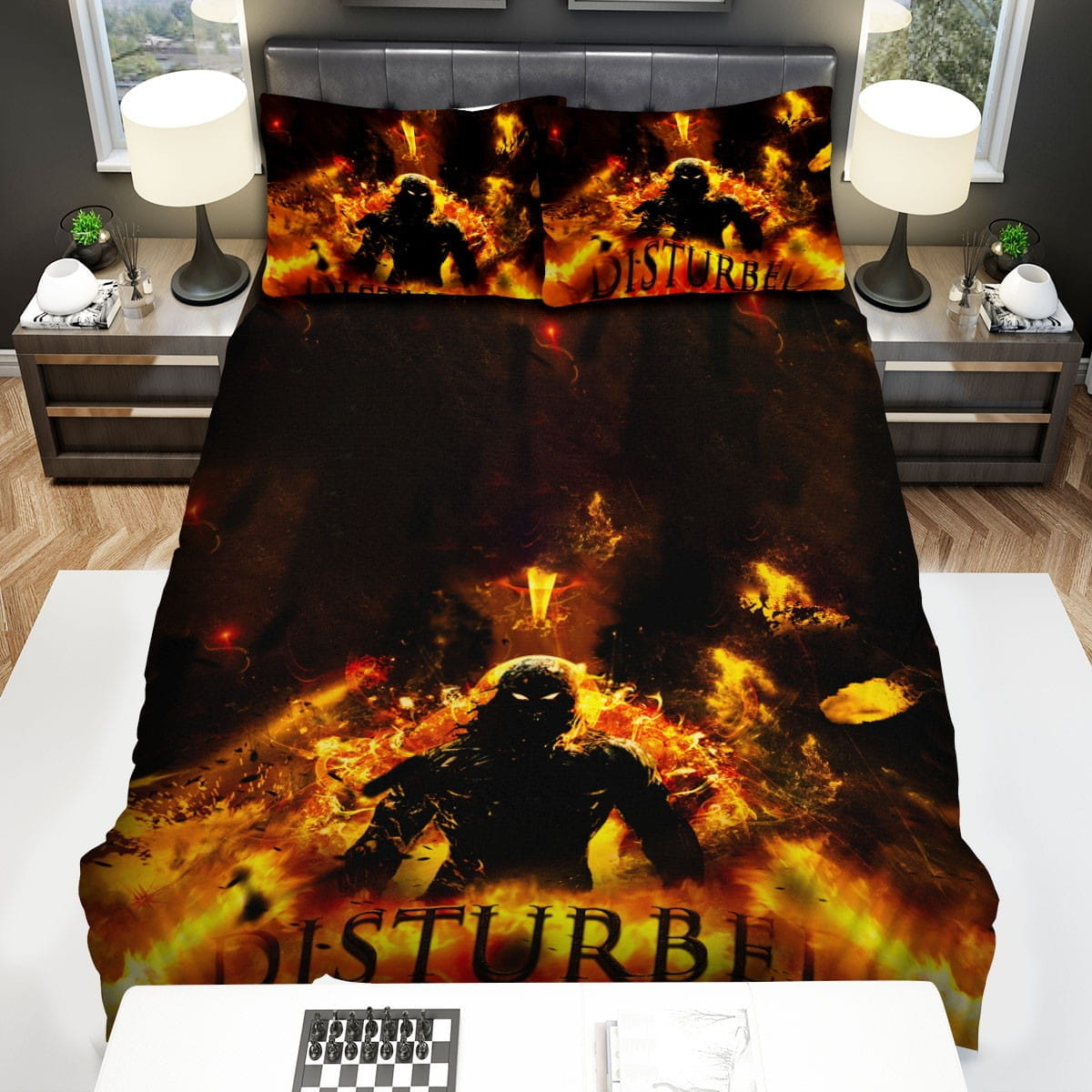 Distur Firing Demon Bedding Sets, Flatsheet Gift For Wife, Husband, Besties