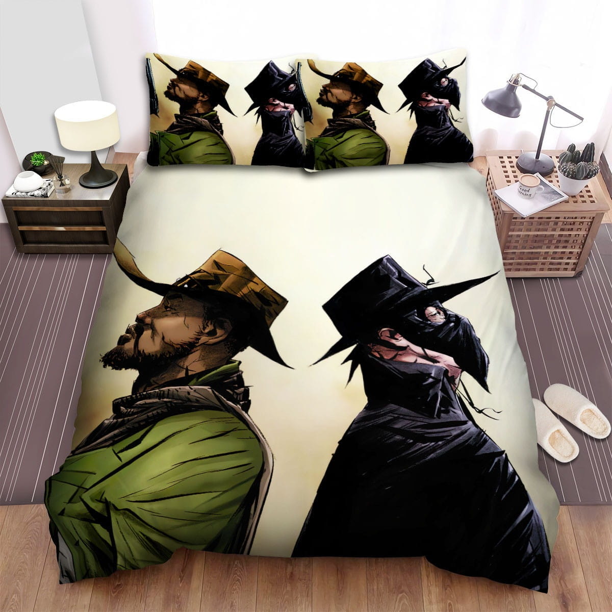 Django/Zorro (2022) Art Bedding Sets, Flatsheet Gift For Christmas, Thanksgiving, Halloween