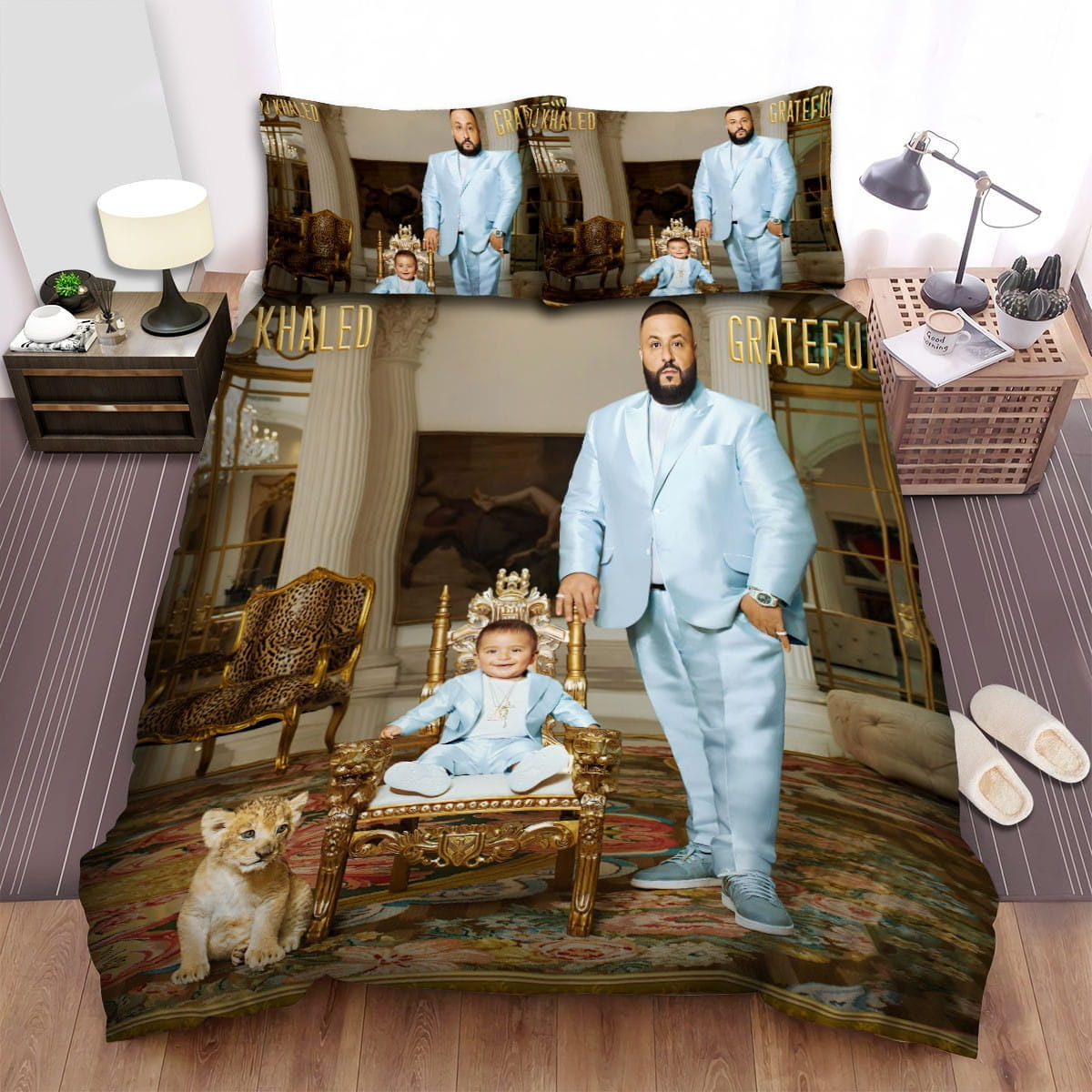 Dj Khaled Grateful Decorative Bedding Sets with Duvet Cover, Flatsheet, Pillowcases