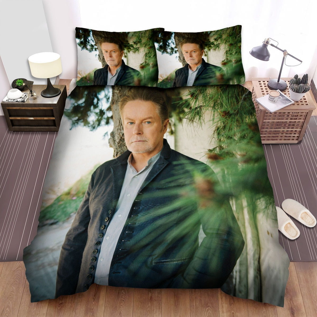 Don Henley Photoshoot Decorative Bedding Sets with Duvet Cover, Flatsheet, Pillowcases