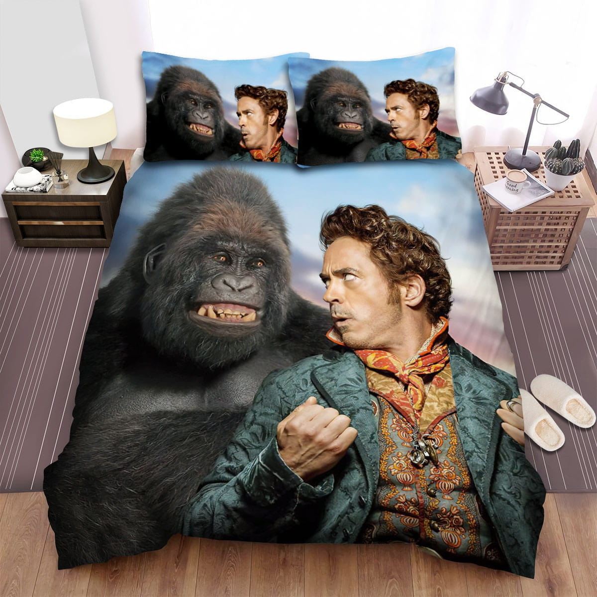 Dolittle Chee-Chee Poster Decorative Bedding Sets with Duvet Cover, Flatsheet, Pillowcases