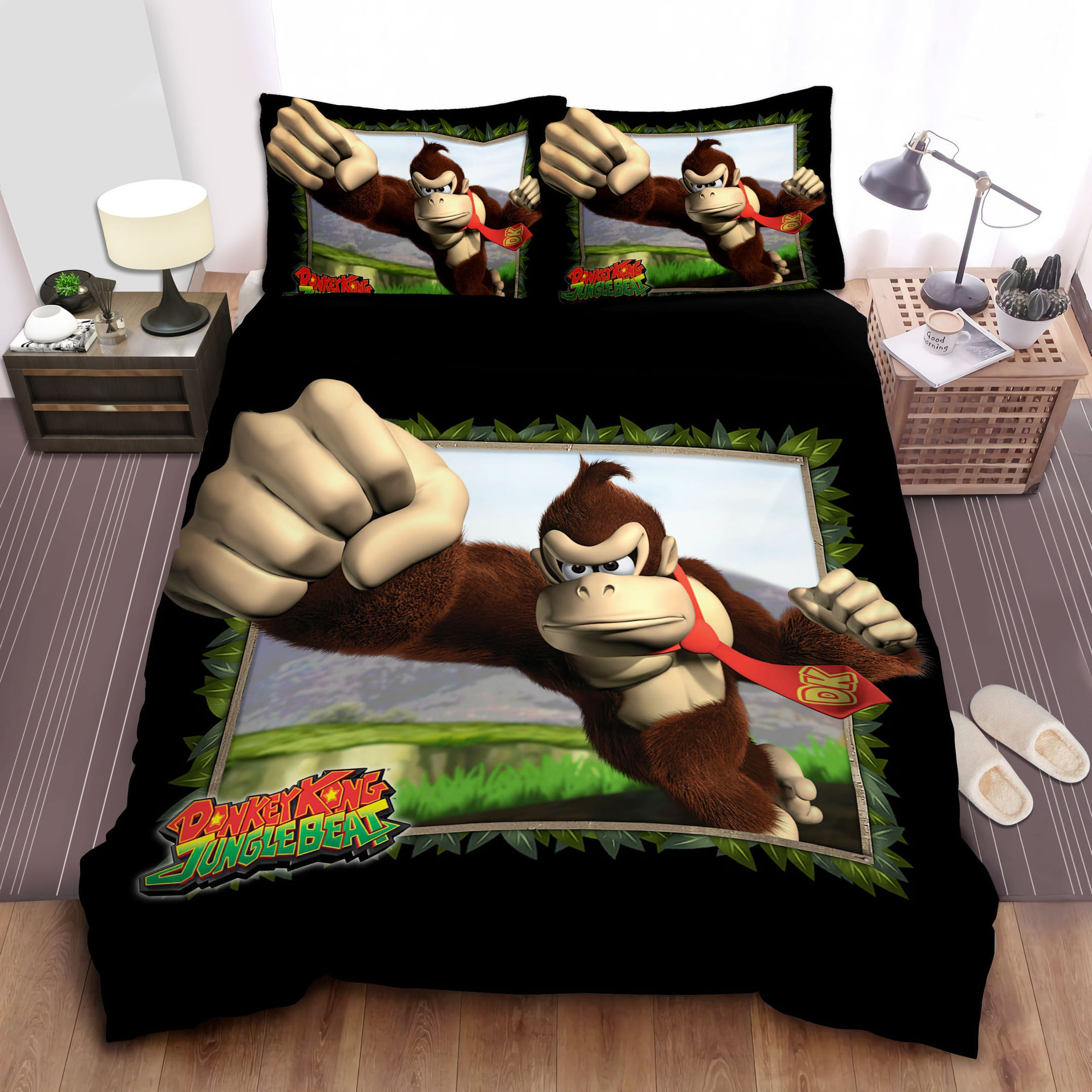 Donkey Kong Jungle Beat Decorative Bedding Sets with Duvet Cover, Flatsheet, Pillowcases
