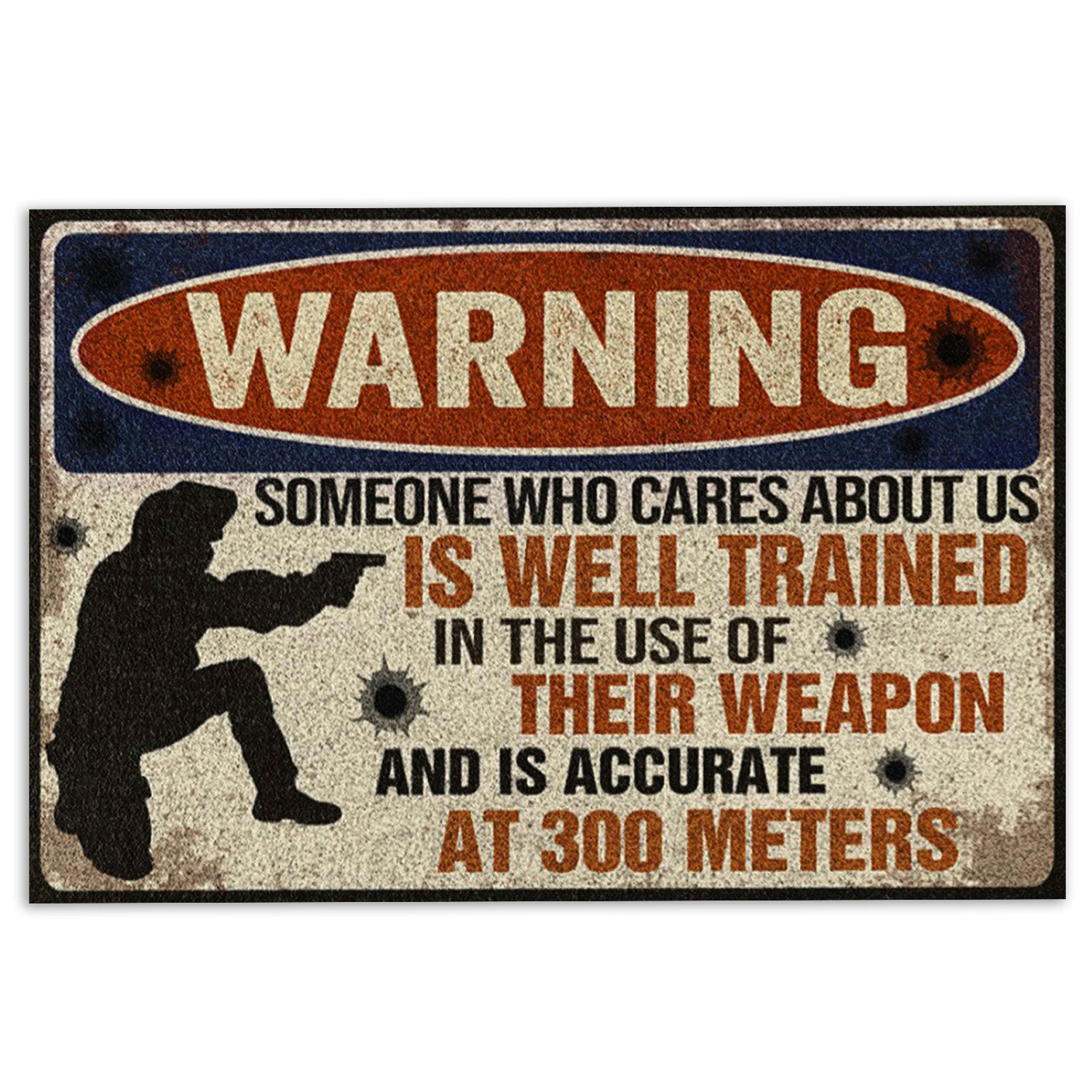 Police Rubber Doormat, Police That Door You Just Kicked In Thin Blue Line Welcome Doormat, Indoor Outdoor Door Mat, Home Decor