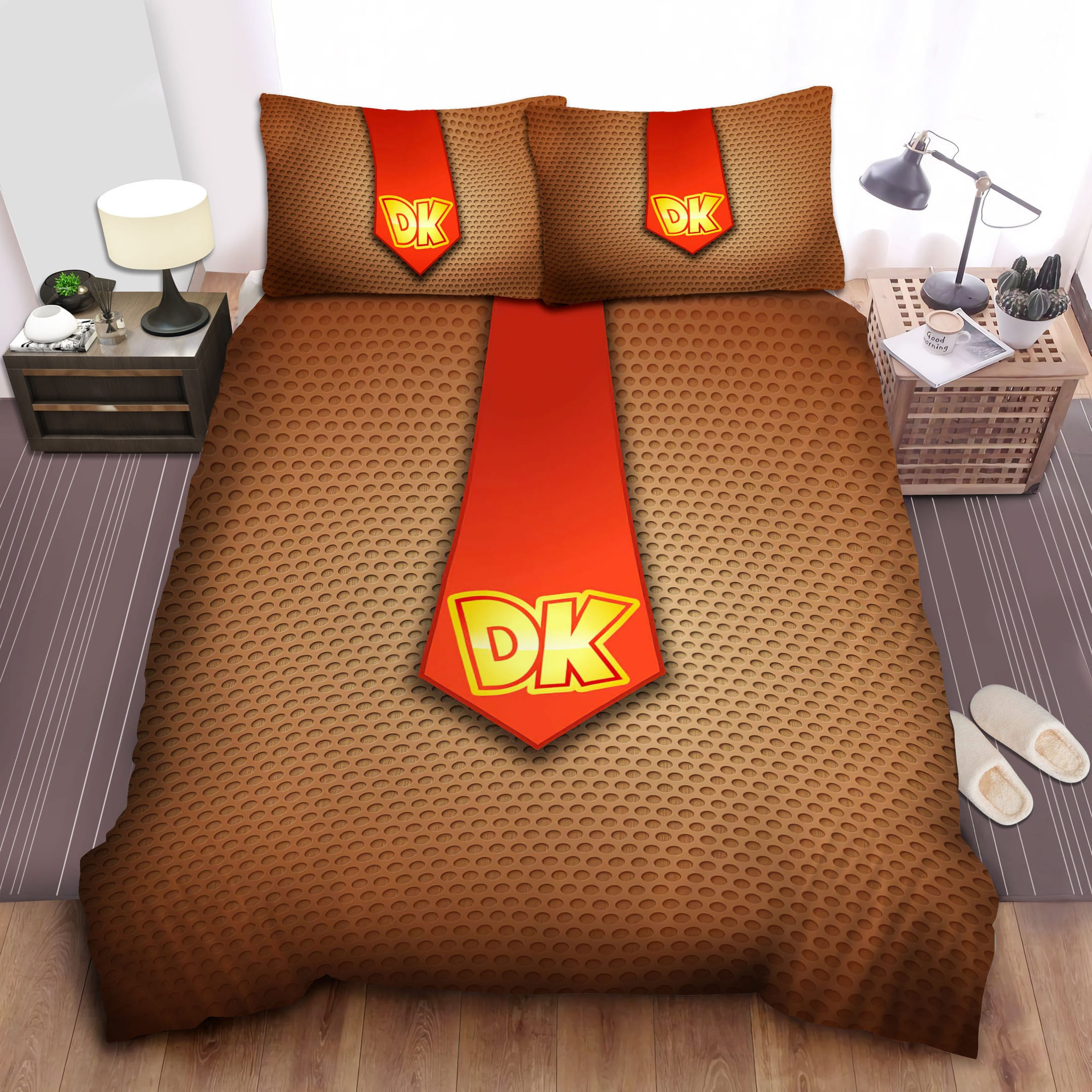 Donkey Kong Red Necktie Bedding Sets Duvet Cover, Flatsheet, Pillowcases For Every Bedroom