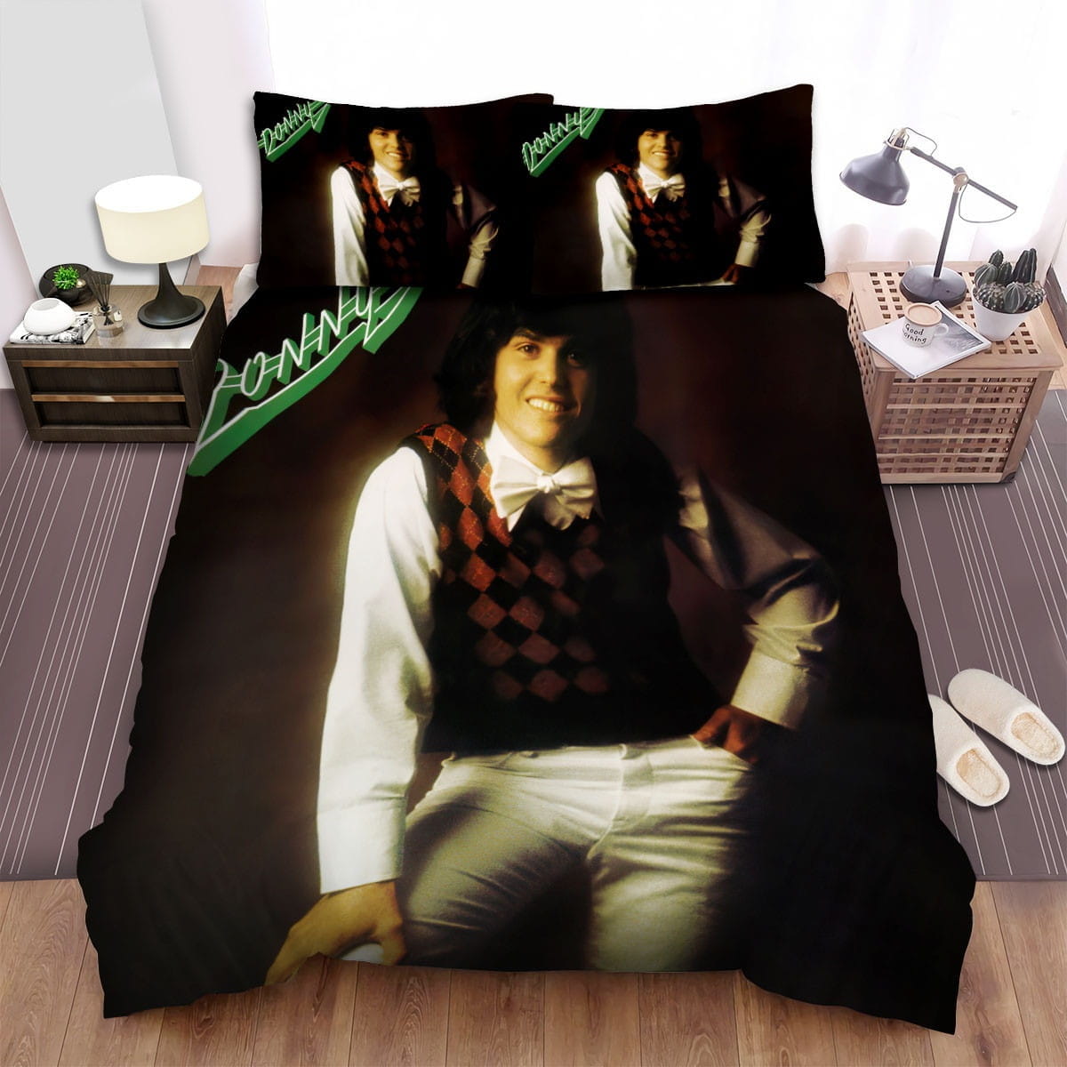 Donny Osmond Vintage Photo Bedding Sets Duvet Cover, Flatsheet, Pillowcases Perfect Gift For Fans