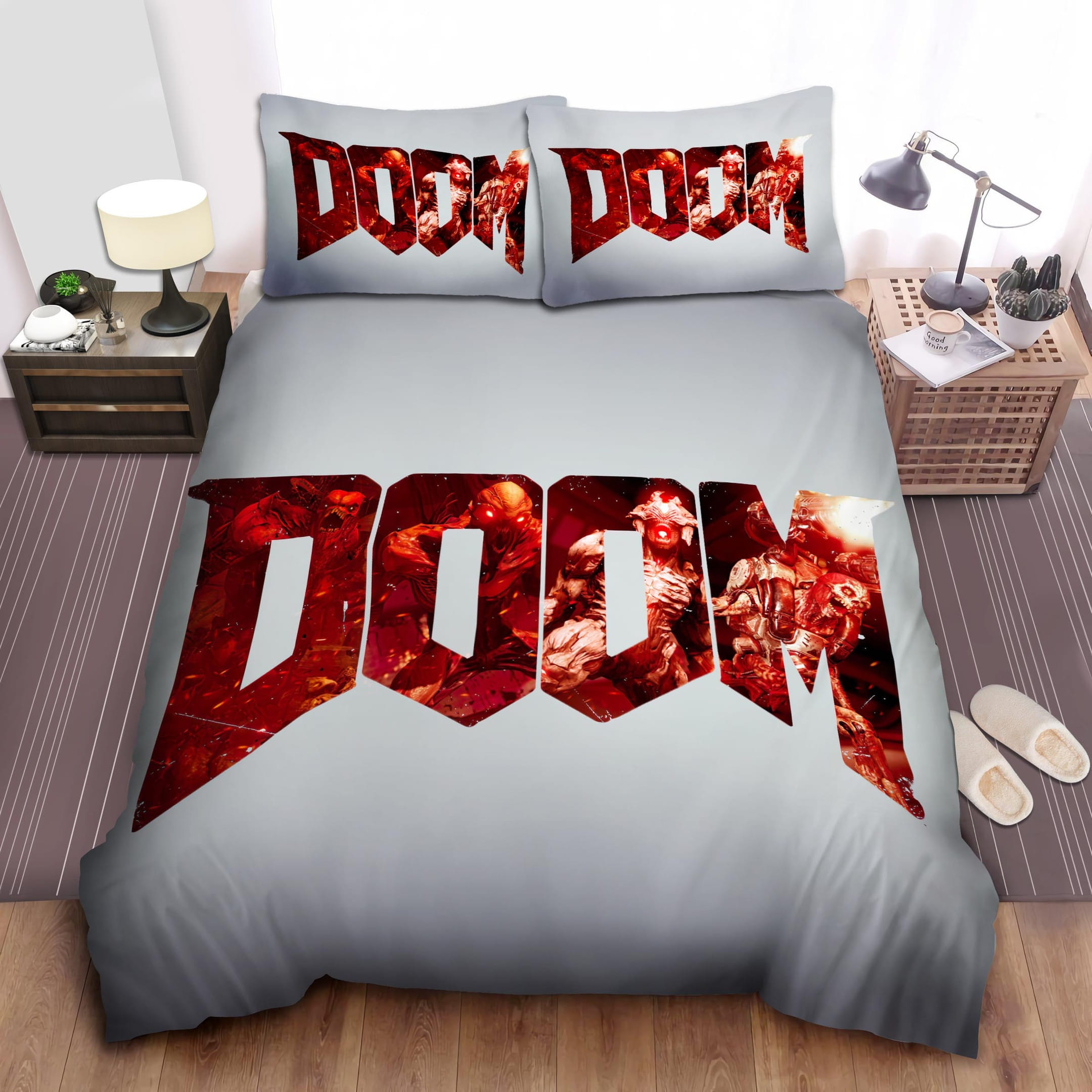 Doom The Demons Decorative Bedding Sets with Duvet Cover, Flatsheet, Pillowcases