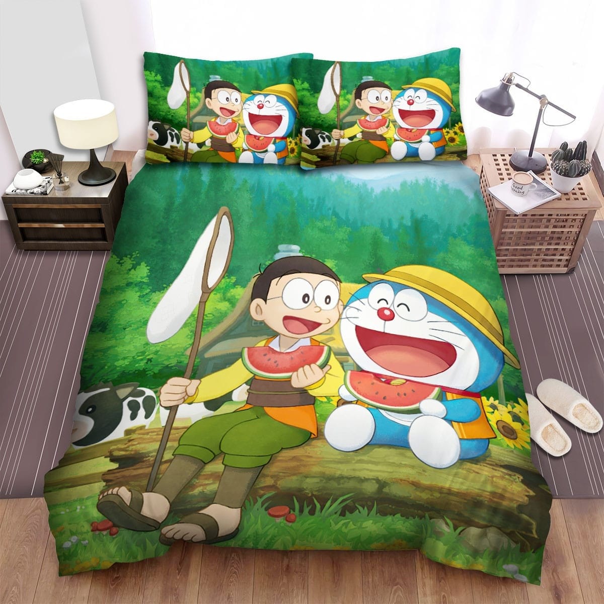 Doraemon Story Of Seasons Bedding Sets Duvet Cover, Flatsheet, Pillowcase For Your Lover
