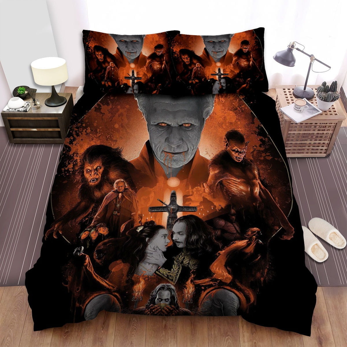 Dracula Bram Stokers Decorative Bedding Sets with Duvet Cover, Flatsheet, Pillowcases