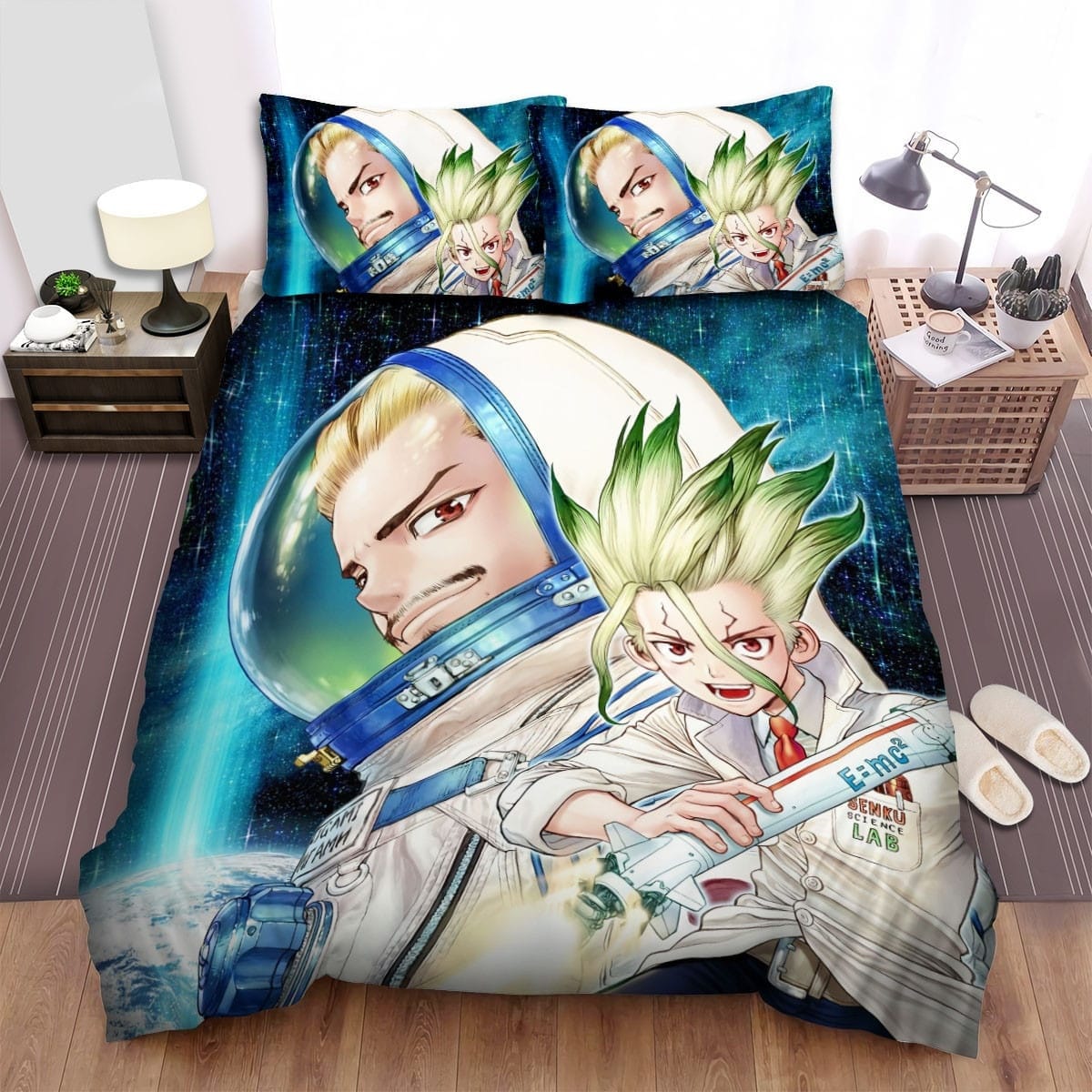 Dr. Stone Reboot Bedding Sets Duvet Cover, Flatsheet, Pillowcases Perfect Gift For Fans