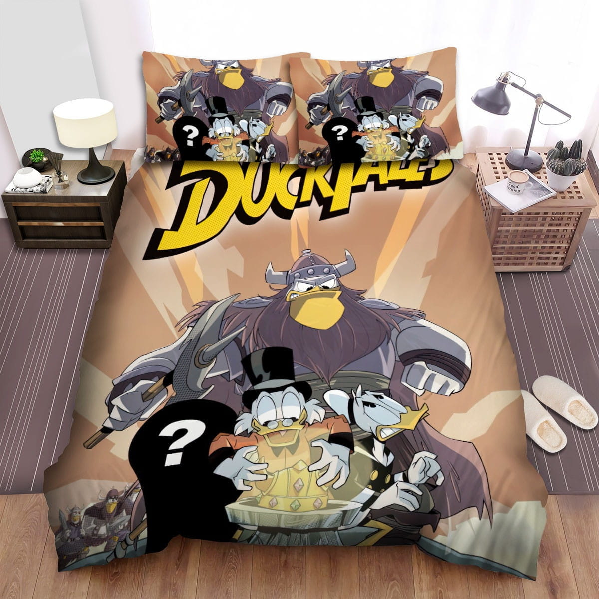 Ducktales Meet The Monster Bedding Sets, Flatsheet Gift For Christmas, Thanksgiving, Halloween