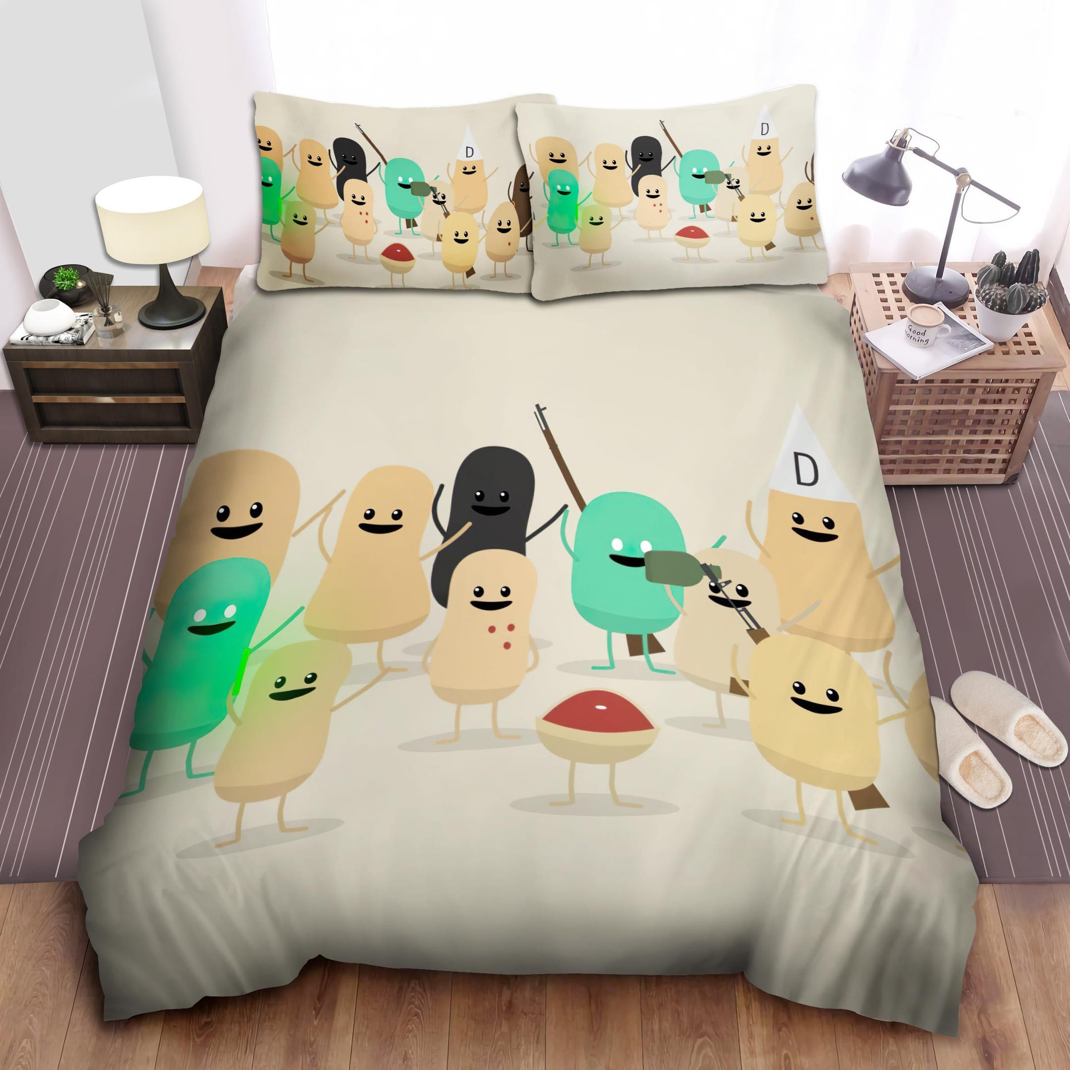 Dumb Army Decorative Bedding Sets with Duvet Cover, Flatsheet, Pillowcases
