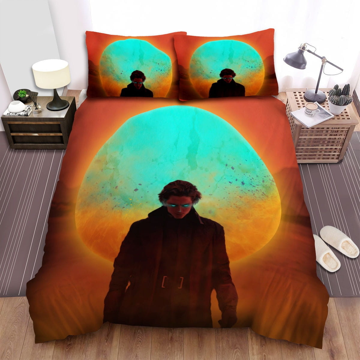 Dune Sun Background Bedding Sets Duvet Cover, Flatsheet, Pillowcases Perfect Gift For Fans