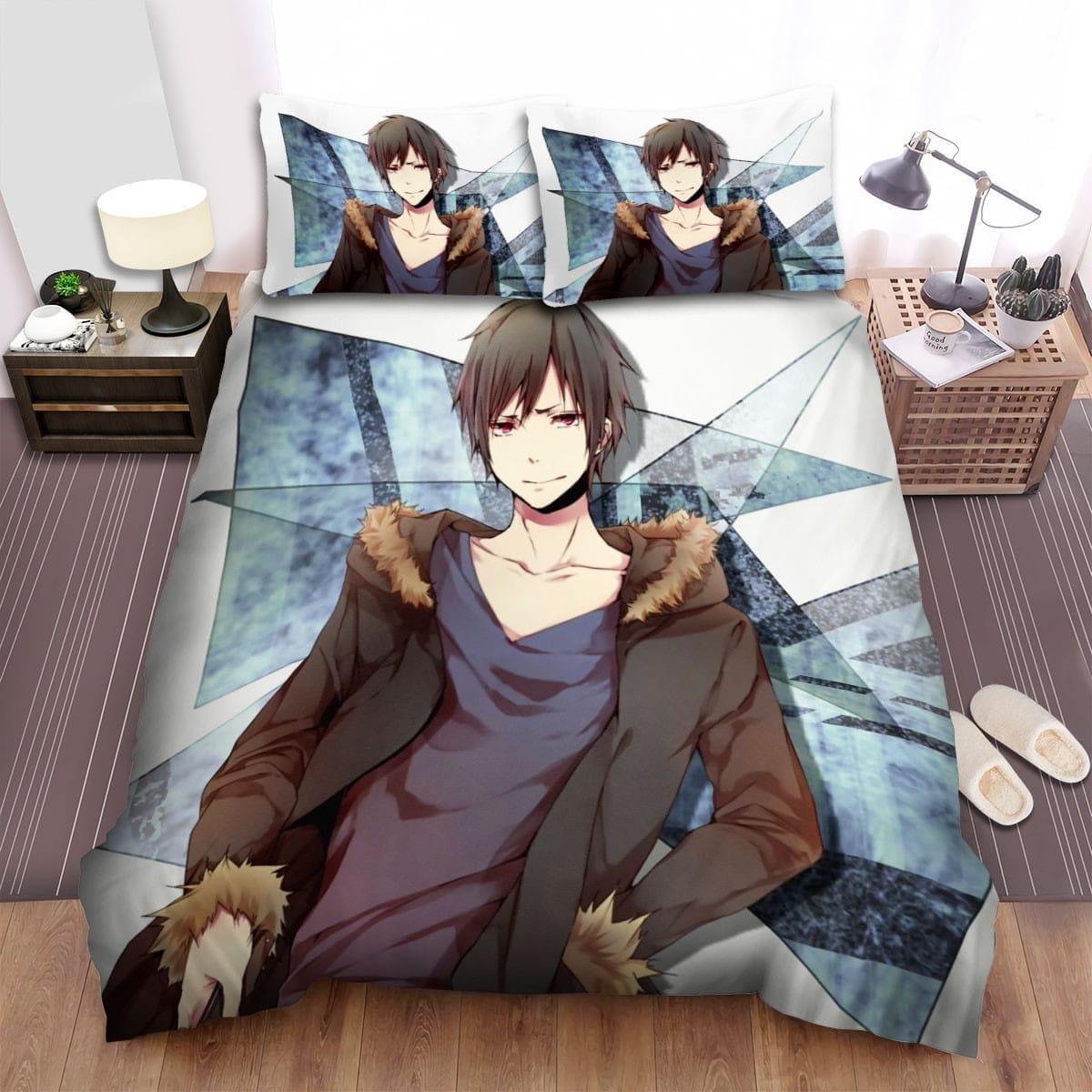 Durarara!! Izaya Art Decorative Bedding Sets with Duvet Cover, Flatsheet, Pillowcases