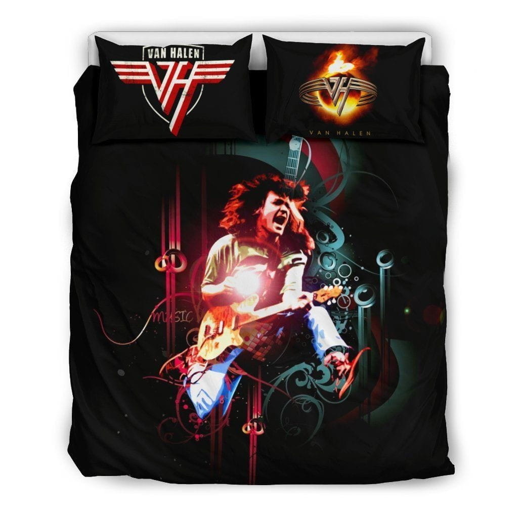 Eddie Van Halen Decorative Bedding Sets with Duvet Cover, Flatsheet, Pillowcases