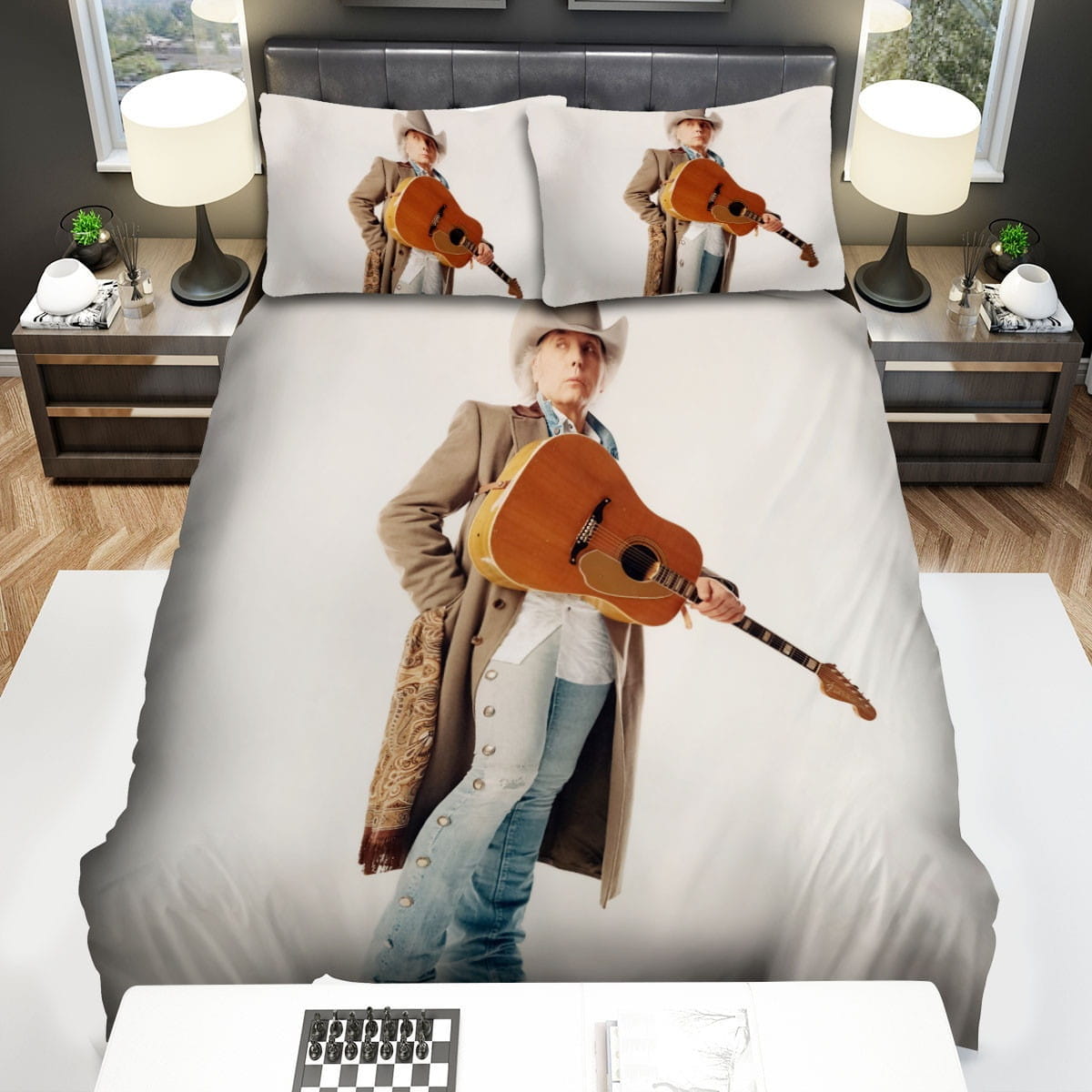 Dwight Yoakam Guitar Bedding Set, Gift For Christmas, Birthday, Thanksgiving