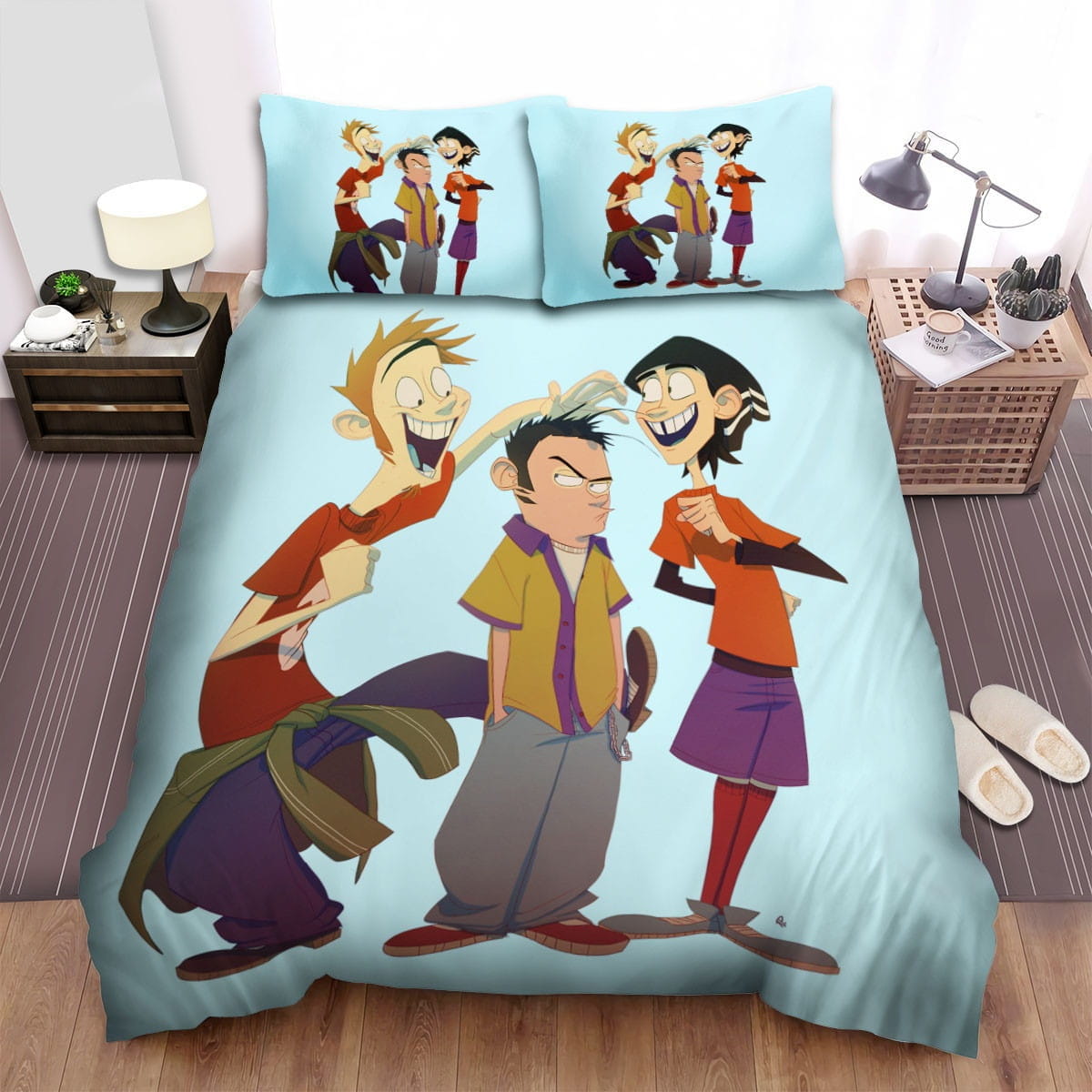 Ed Edd N Eddy Kidding Eddy Bedding Sets, Flatsheet Gift For Christmas, Thanksgiving, Halloween