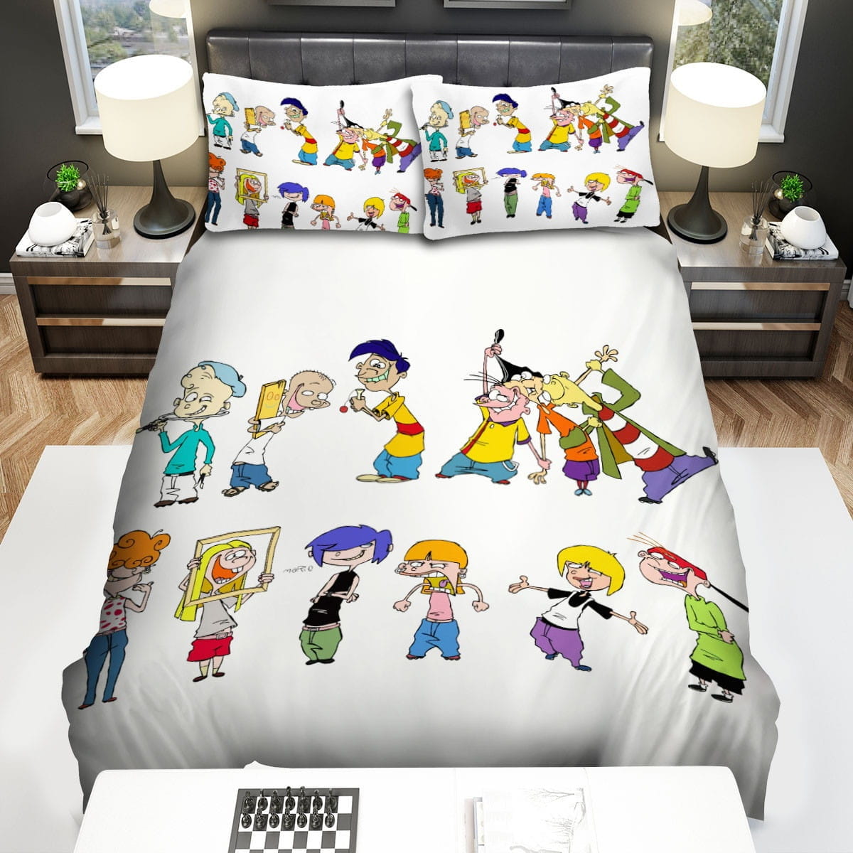 Ed Edd N Eddy Group Posing Bedding Set, Gift For Christmas, Birthday, Thanksgiving