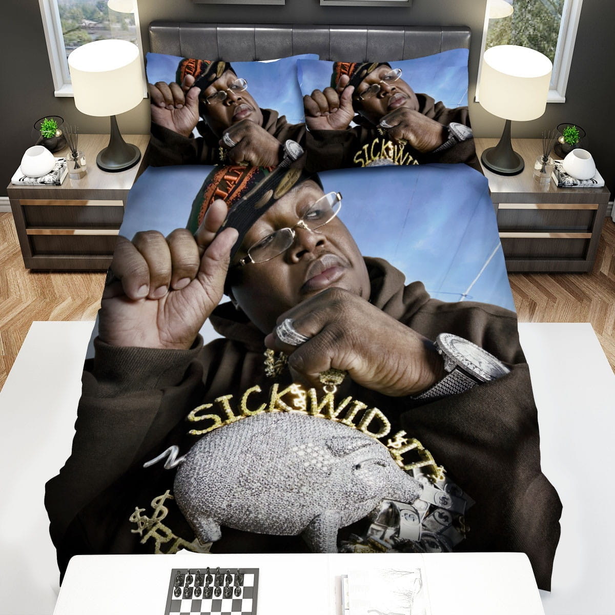 E-40 Wallpaper Decorative Bedding Sets with Duvet Cover, Flatsheet, Pillowcases