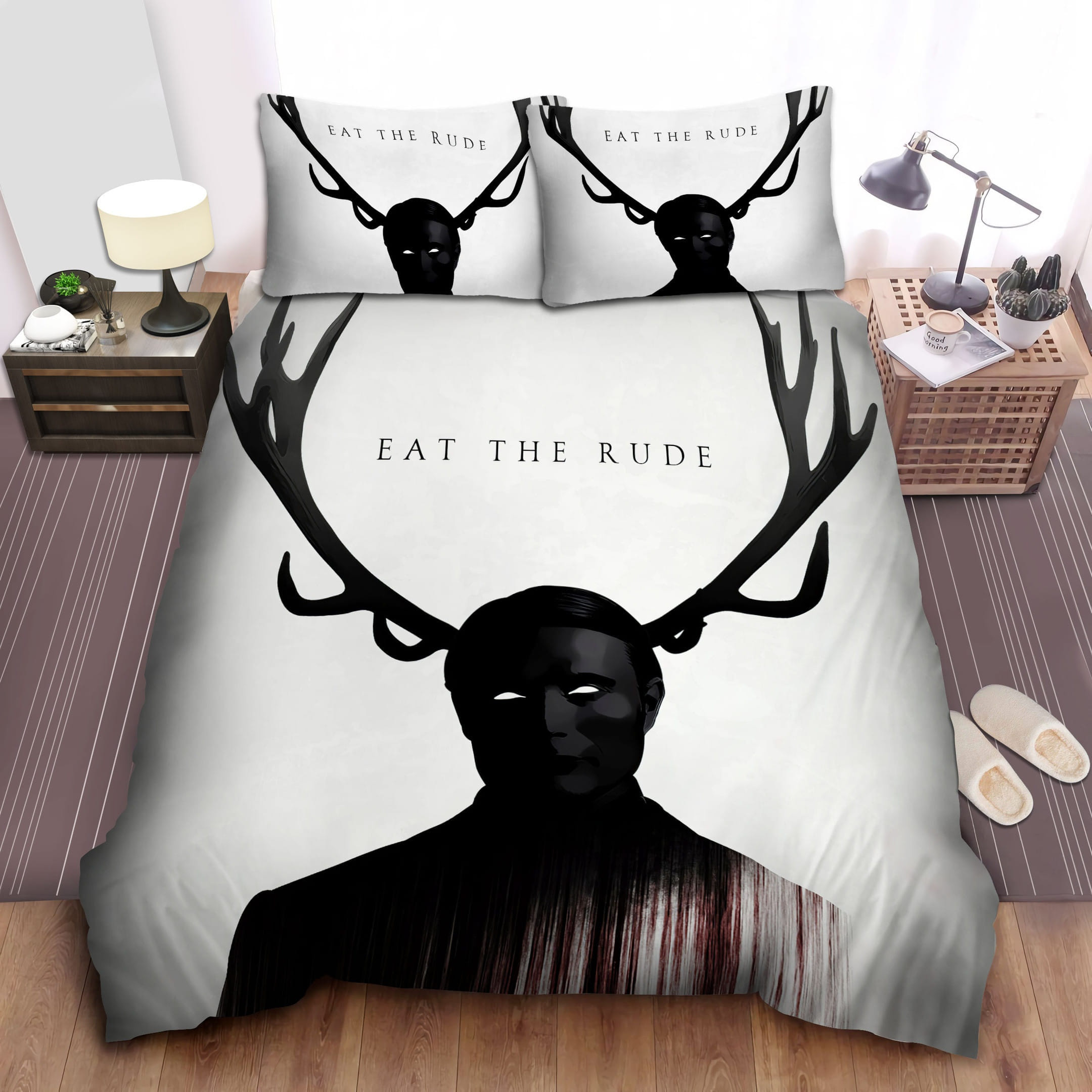 Eat The Rude Bedding Sets Duvet Cover, Flatsheet, Pillowcases For Every Bedroom