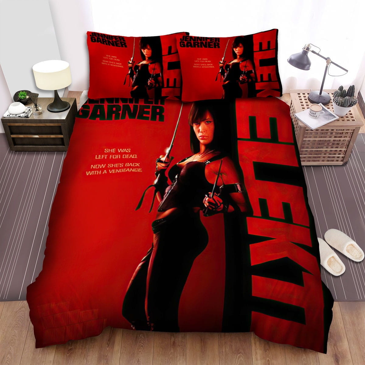 Elektra Movie Poster 4 Bedding Sets, Flatsheet Gift For Christmas, Thanksgiving, Halloween