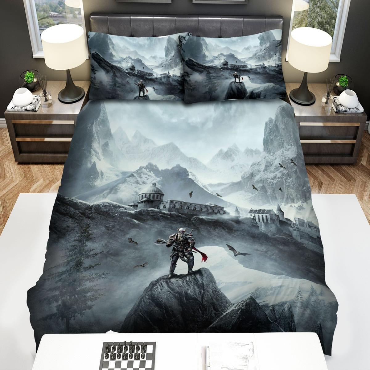 Elder Scrolls Warrior Bedding Sets, Flatsheet Gift For Wife, Husband, Besties