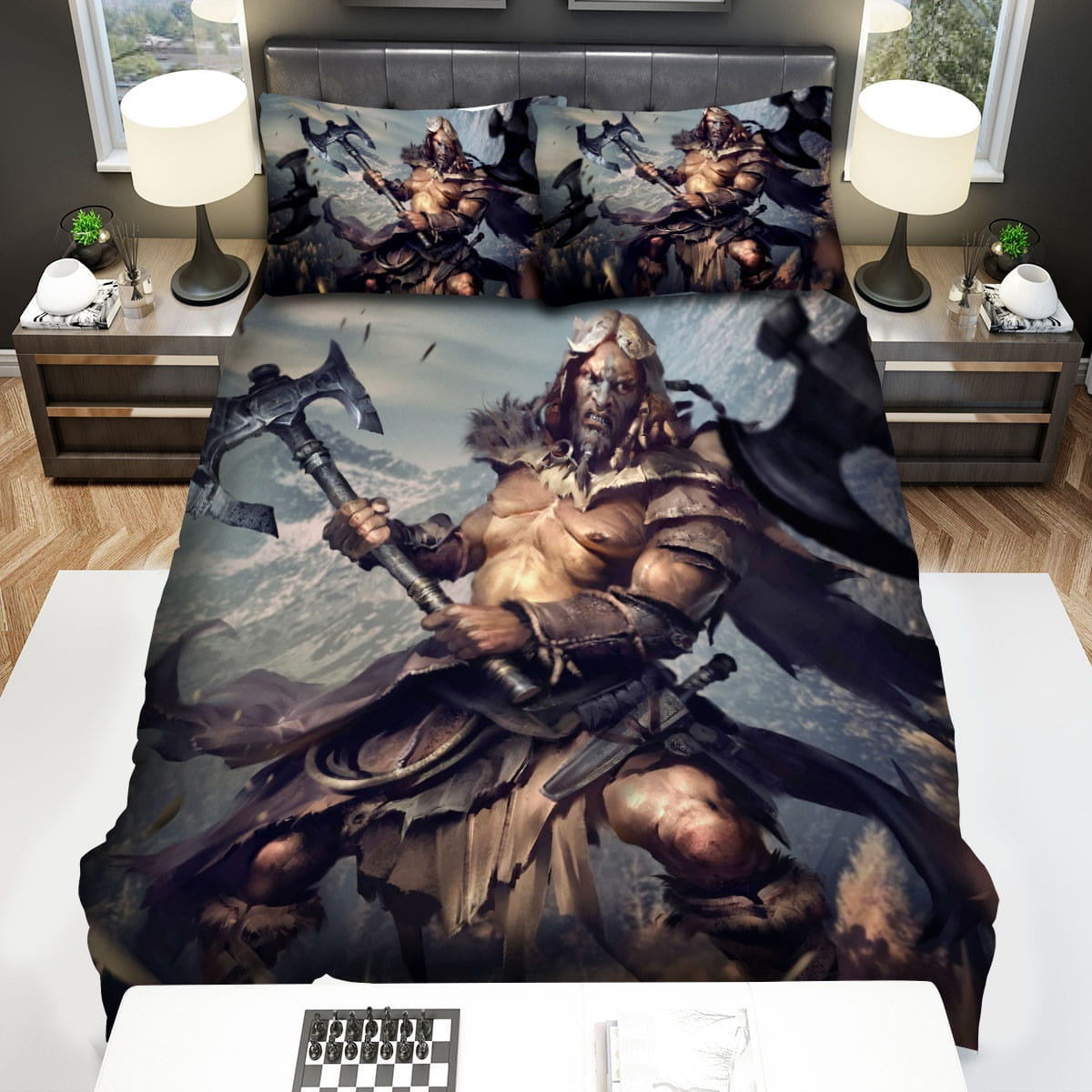 Elder Scrolls Nords Axe Bedding Sets, Flatsheet Gift For Wife, Husband, Besties