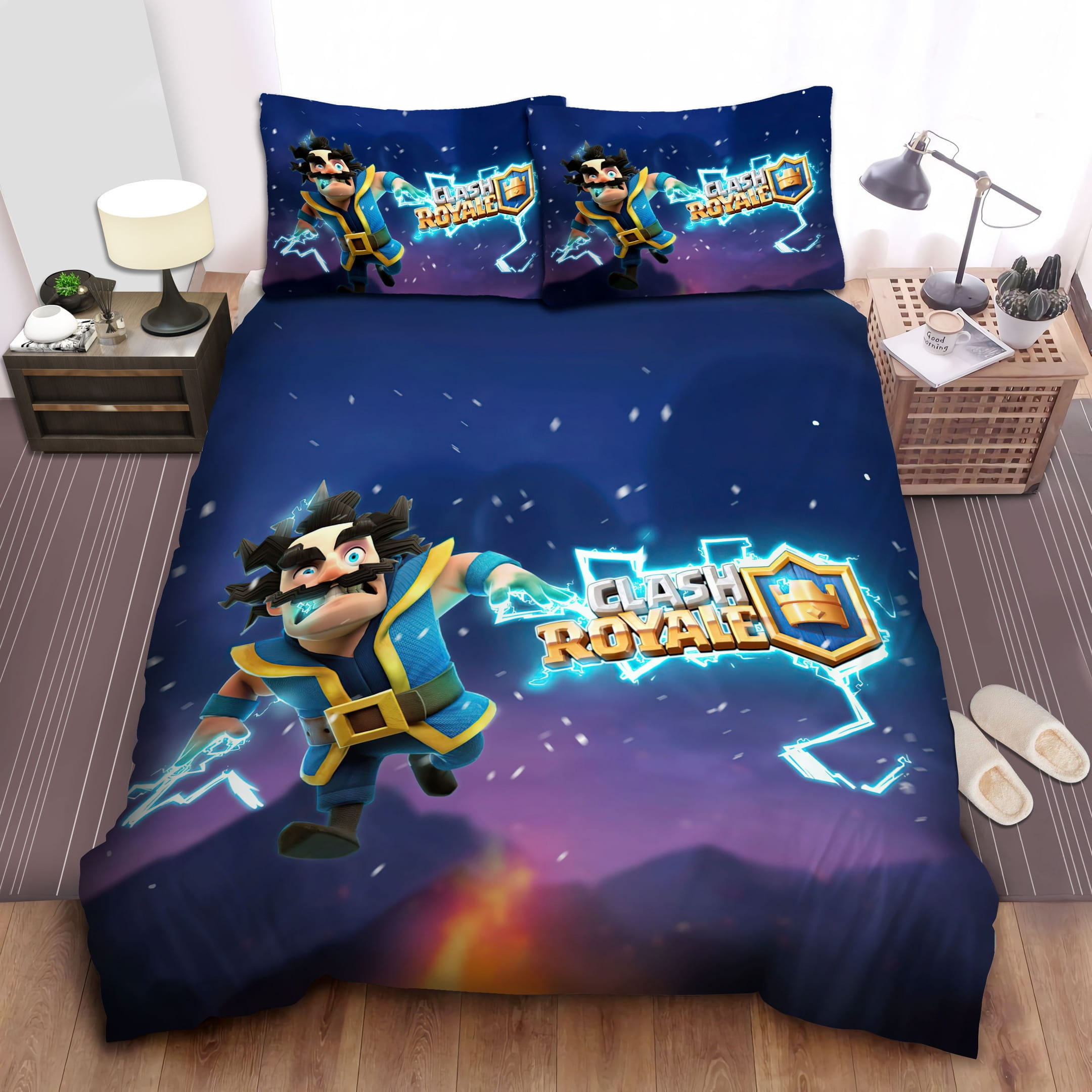 Electro Wizard Bedding Sets, Flatsheet Gift For Christmas, Thanksgiving, Halloween