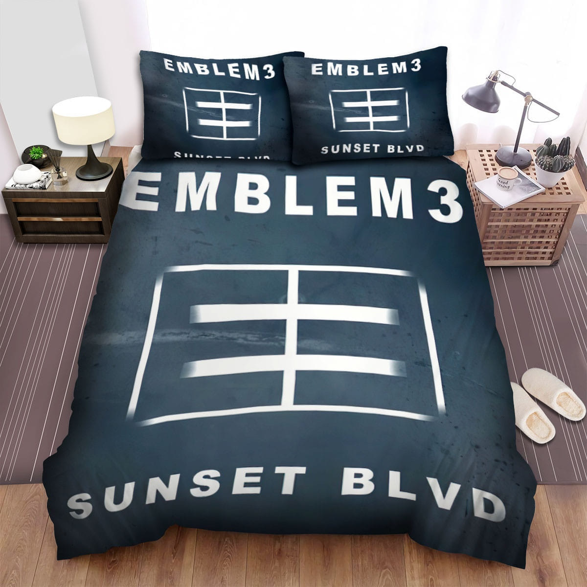 Emblem3 Sunset Blvd Bedding Set, Gift For Christmas, Birthday, Thanksgiving