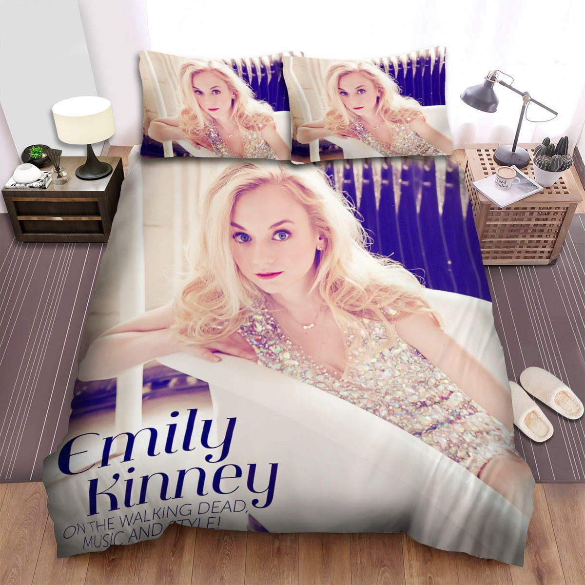 Emily Kinney Bedding Sets, Flatsheet Gift For Wife, Husband, Besties