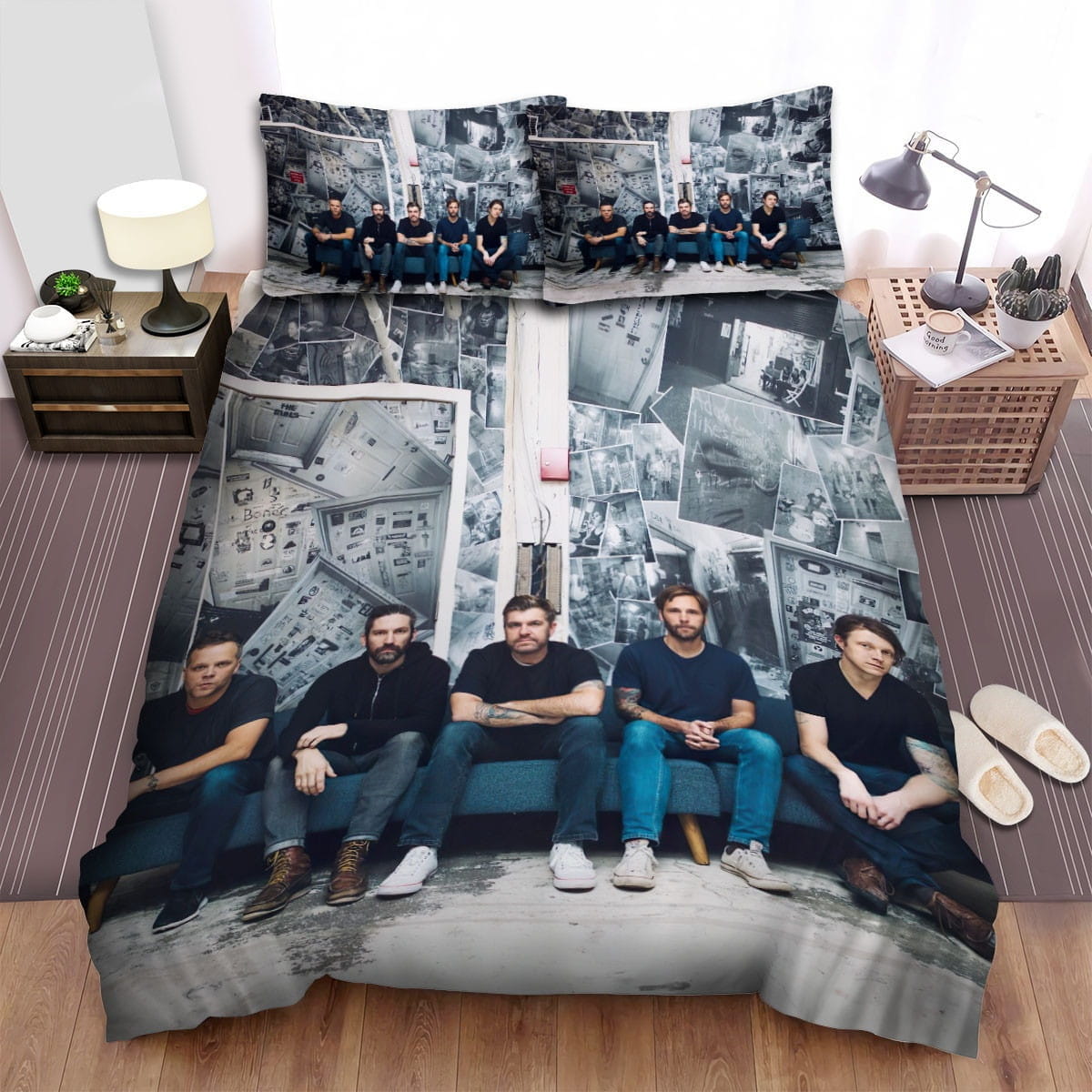 Emery Band Posing Bedding Sets, Flatsheet Gift For Wife, Husband, Besties