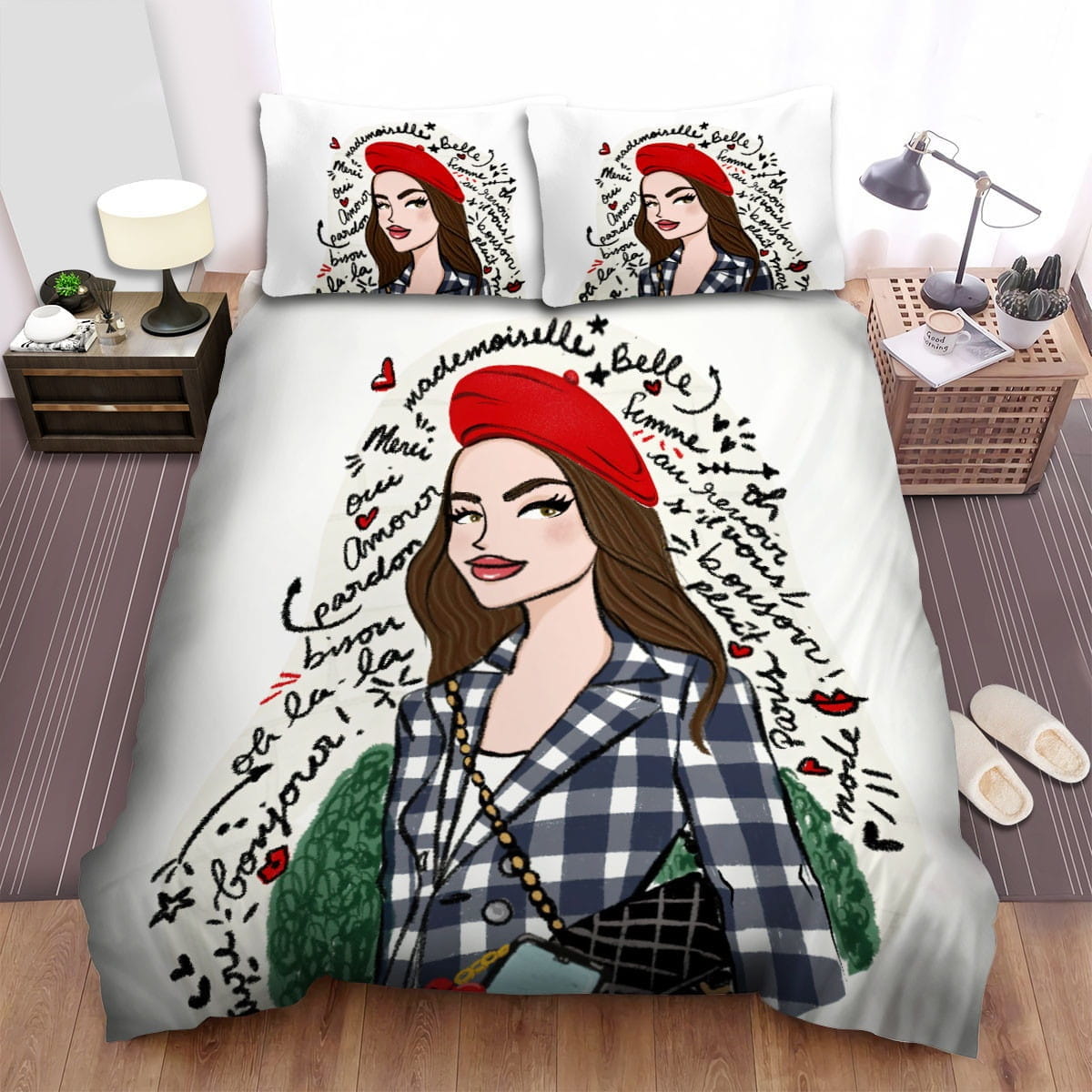 Emily In Paris Movie Art 4 Bedding Sets, Flatsheet Gift For Christmas, Thanksgiving, Halloween