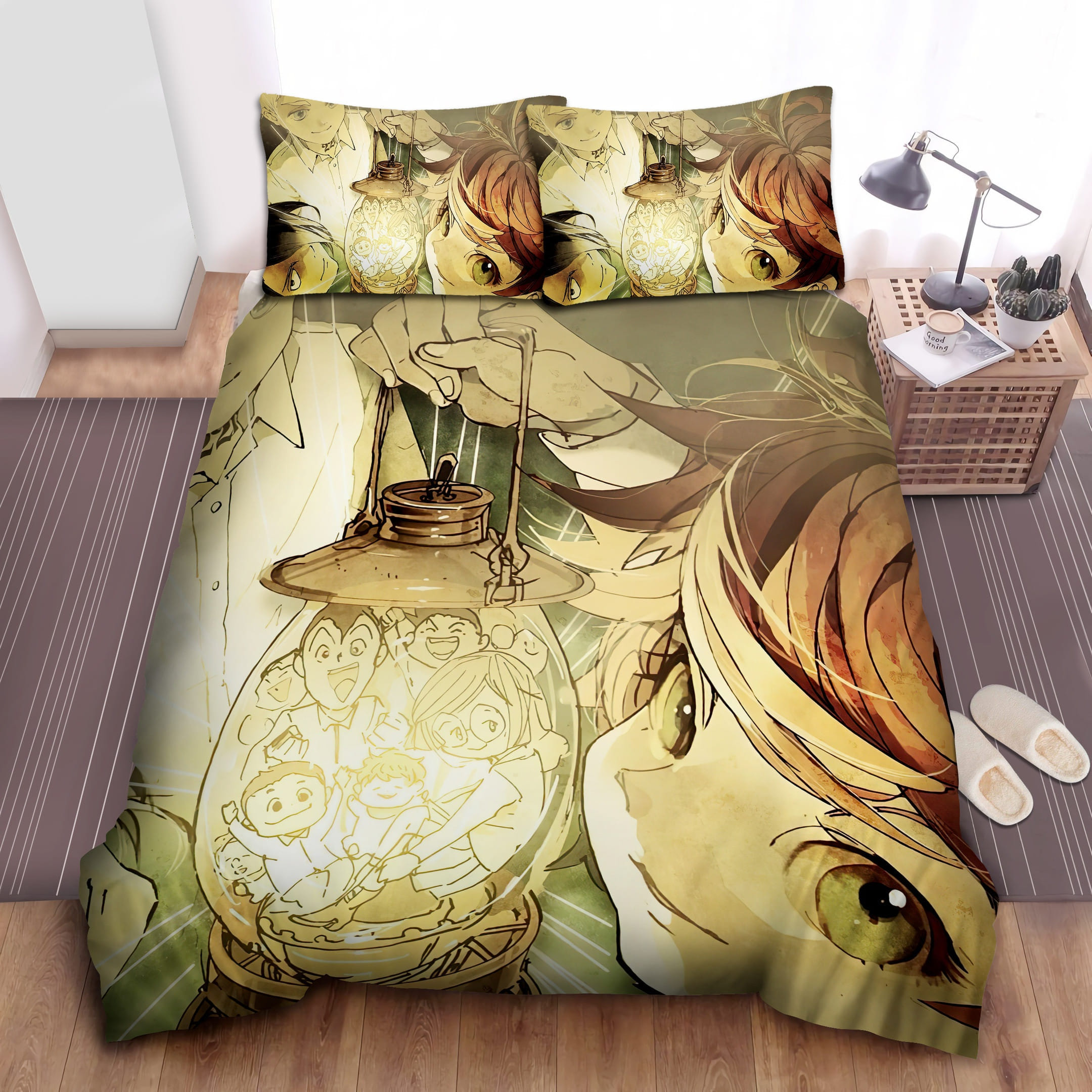 Emma Holding A Lantern Bedding Sets Duvet Cover, Flatsheet, Pillowcases Perfect Gift For Fans