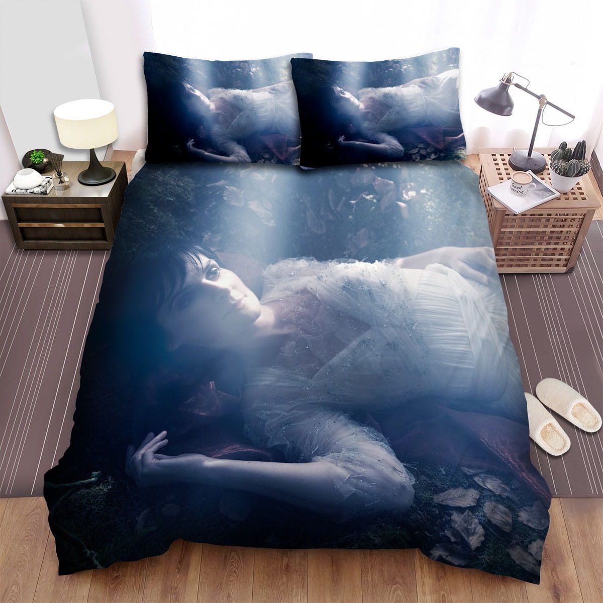 Enya Music Dim Background Bedding Sets, Flatsheet Gift For Wife, Husband, Besties
