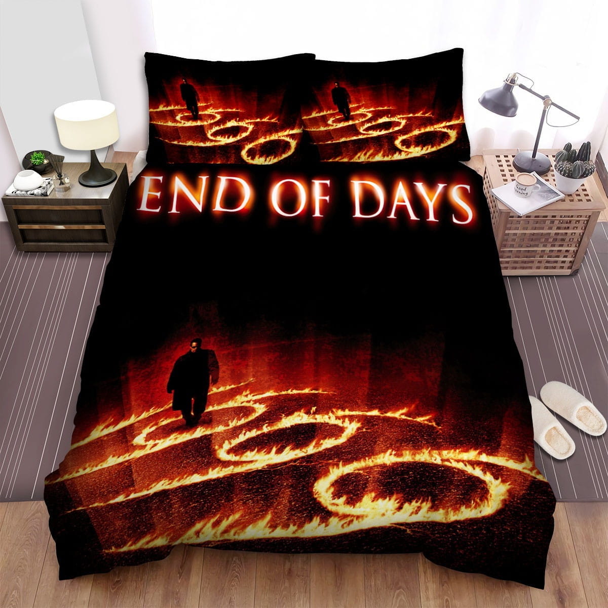End Of Days Movie Poster 4 Decorative Bedding Sets with Duvet Cover, Flatsheet, Pillowcases