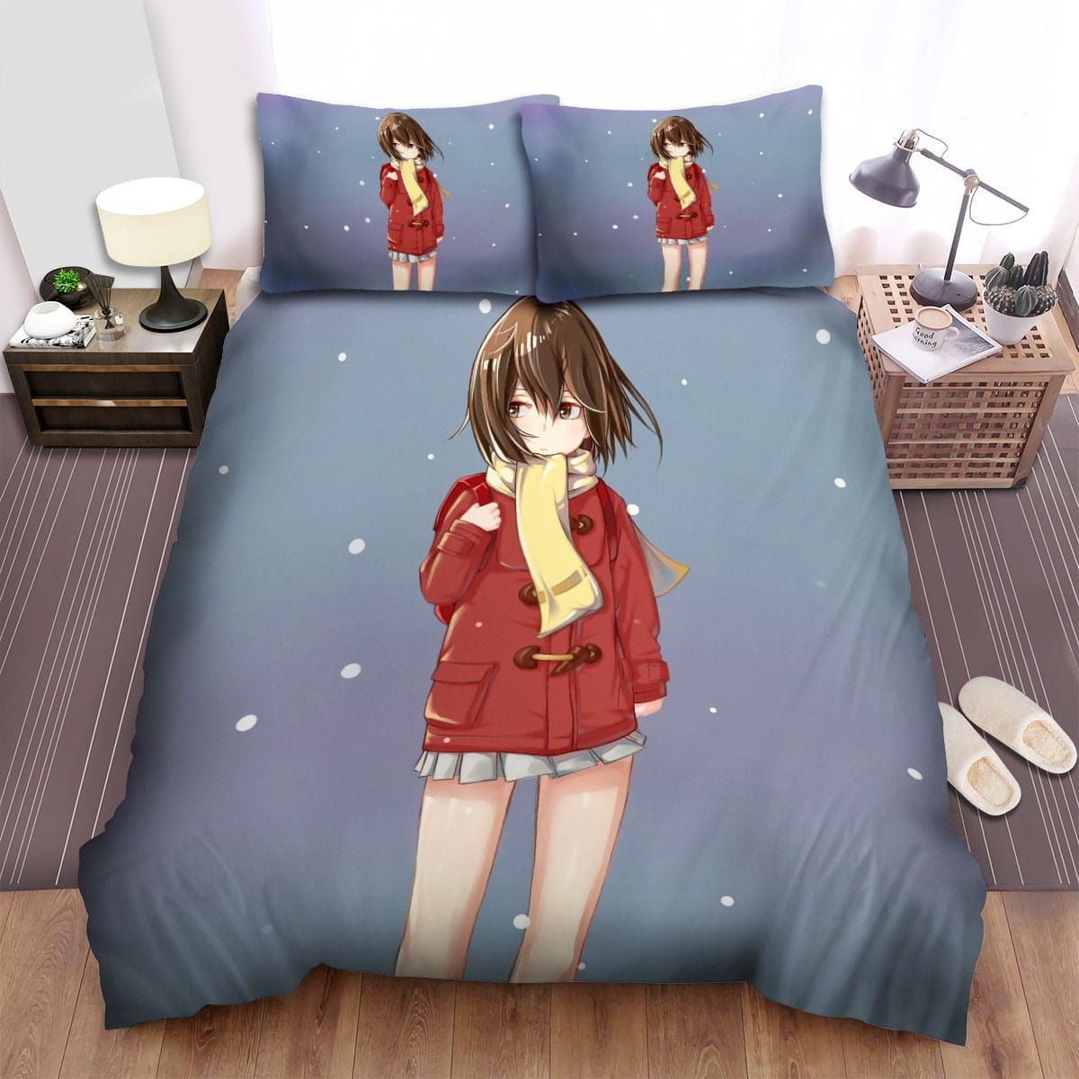 Erased Kayo Hinazuki Bedding Sets Duvet Cover, Flatsheet, Pillowcases Perfect Gift For Fans